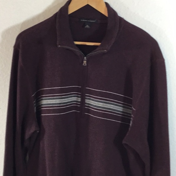 Banana Republic 1/2 Zip Striped Sweater XL - Picture 3 of 7